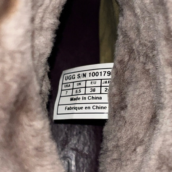 UGG Lynnea Ii Leather Wool Fold Over Mid Clog Boots Size 7 brown - Picture 5 of 5